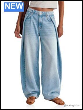 Wide Leg Baggy Pleated Jeans High Waisted Y2K Denim Pants